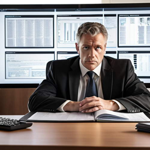 Home 21 **
A lawyer in a modern office, surrounded by glowing computer screens displaying legal databases and case files. He is thoughtfully listening to a client across the desk, with a comforting expression. In the background, faint outlines of legal documents and scales of justice. The overall tone is professional yet empathetic, showcasing the balance between legal expertise and client care.
**