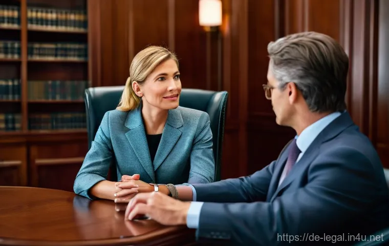 법률 자문가의 법률 서류 작성법 - **Prompt:** A dynamic, modern lawyer, either male or female, in their early 30s, stands in a sleek, ...