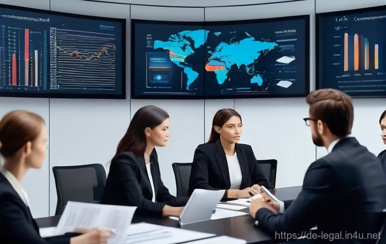 법률 자문가의 사건 대응 전략 - **Prompt for Technology & Infrastructure:**
    "A sophisticated, modern legal firm office bathed in...