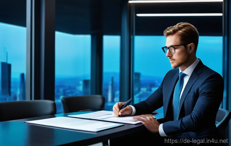 법률 자격증 최신 정보 - **A Modern German Legal Professional in a Digital Environment:**
    A sophisticated, professional-l...