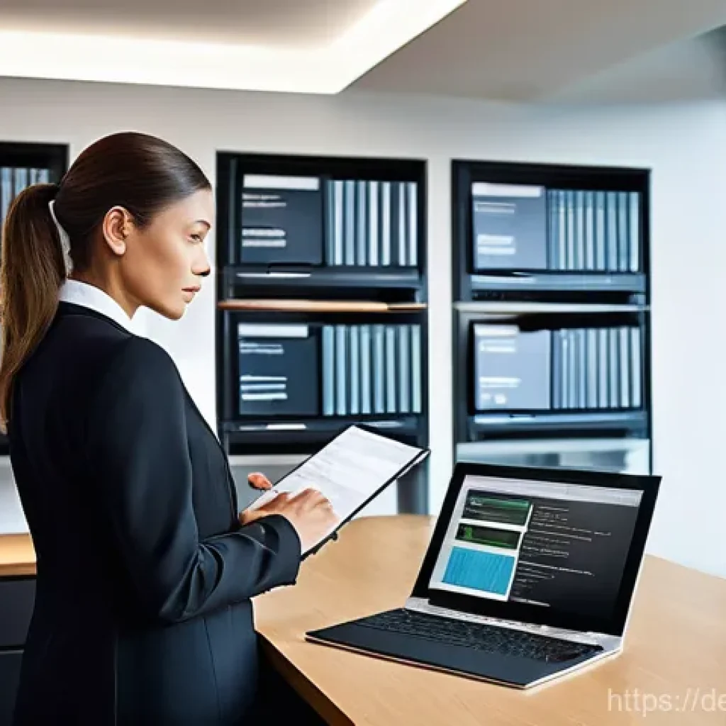 법률 자문가의 실무 경험 개선 - **Prompt 1: The Modern German Legal Practice: From Paper to Pixels**
    "A sleek, minimalist German...