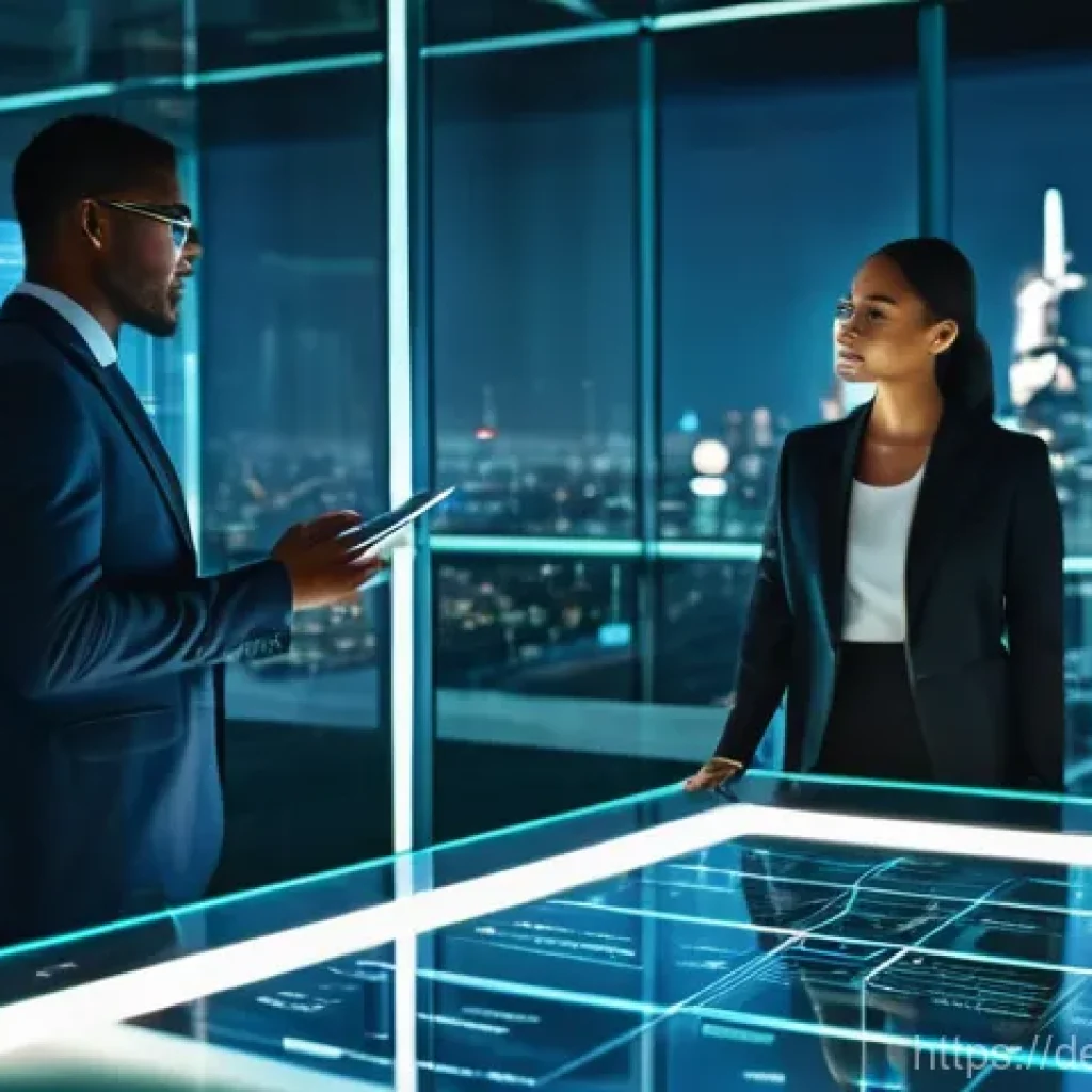 법률 자문가의 법적 리스크 관리 - **Prompt:** A dynamic, high-angle wide shot of a diverse group of legal professionals (men and women...