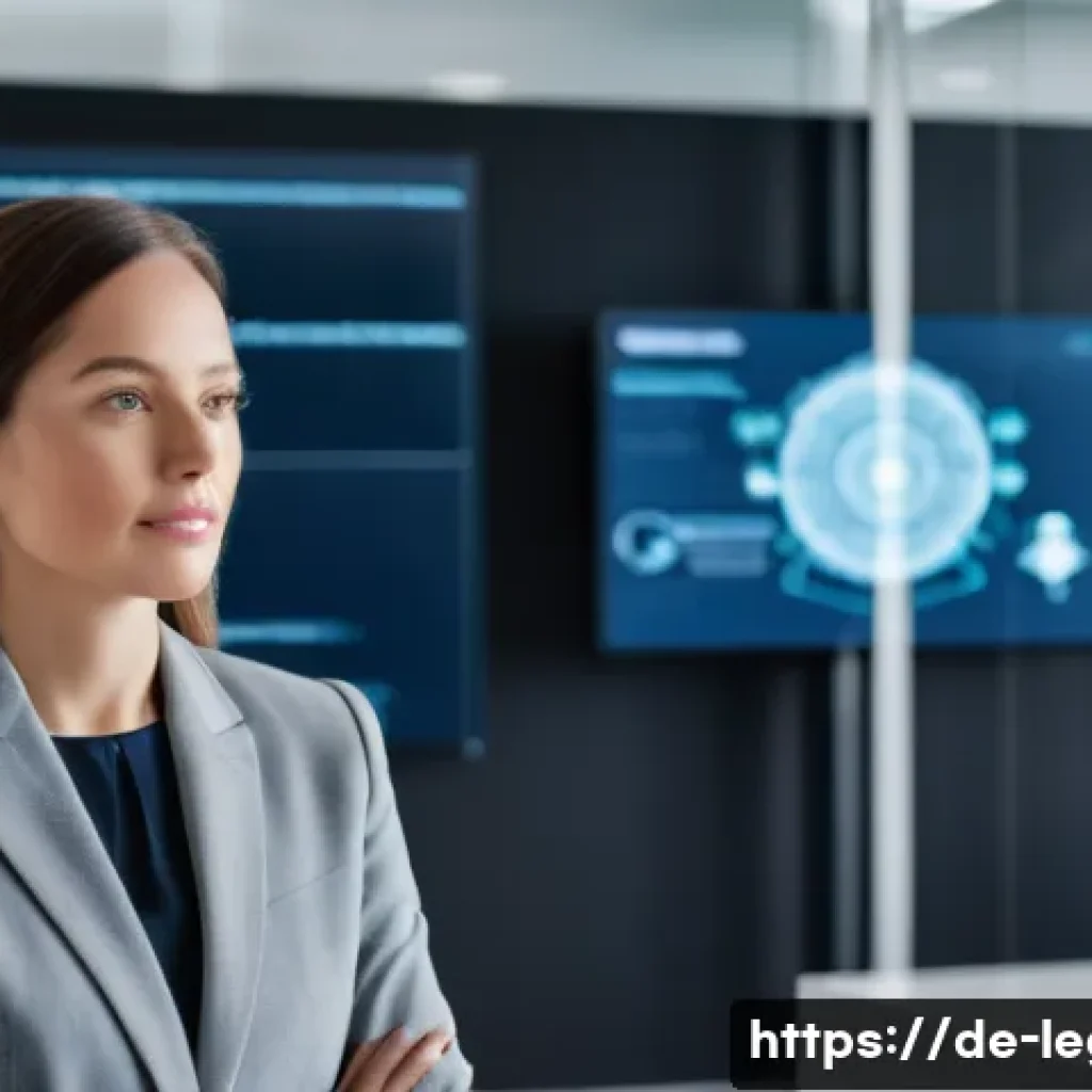 법률자문가의 직무 환경 - **Prompt 1: The Digital Legal Navigator**
A highly detailed, photorealistic image of a professio...