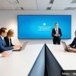 법률 자문가의 경력과 연봉 상관관계 - A modern law office in Munich, Germany, showing a diverse group of professional lawyers engaged in a...